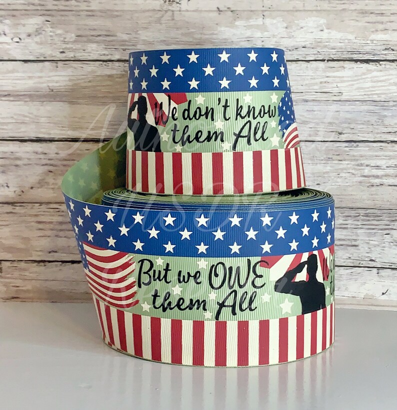 3” patriotic glitter ribbon